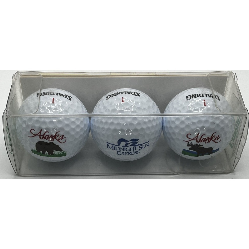 Spalding 1 Alaska Golf Balls Midnight Sun Express Rail Special Occasion Souvenir